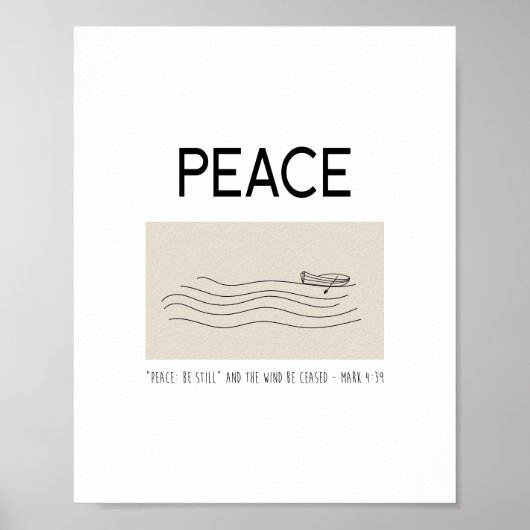 Peace Be still Boat in water Poster (Vorne)