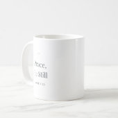 Peace, Be Still Christian Faith Mug – Mark 4:39 Kaffeetasse (Vorderseite Links)