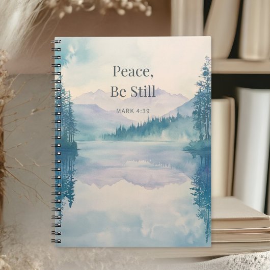 Peace Be Still Christian Scripture – Mark 4:39 Notizblock