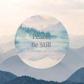Peace, Be Still Christian Scripture – Mark 4:39 Runder Aufkleber