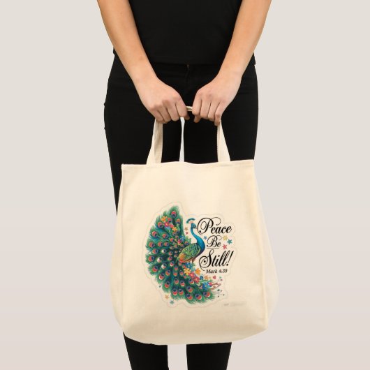 Peace be still grocery tote tragetasche (Vorderseite (Produkt))