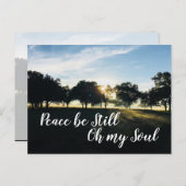 Peace be still Oh mein Soul Inspiration Zitat Postkarte (Vorne/Hinten)