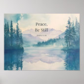 Peace Be Still Scripture Wall Art – Mark 4:39 Poster (Vorne)