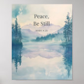 Peace Be Still Scripture Wall Art – Mark 4:39 Poster (Vorne)