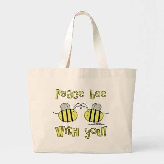 Peace Bee with you Jumbo Stoffbeutel (Vorne)