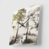 Peace before the Storm Quadratische Wanduhr (Winkel)