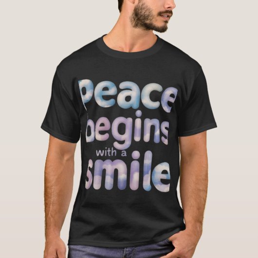 Peace beginnt mit einem Lächeln - Soft Design T - T-Shirt (Vorderseite)