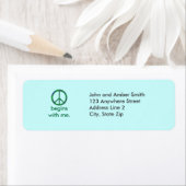 Peace begins with me, Return Address Labels (Insitu)