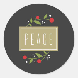 Peace Berries Holiday Sticker