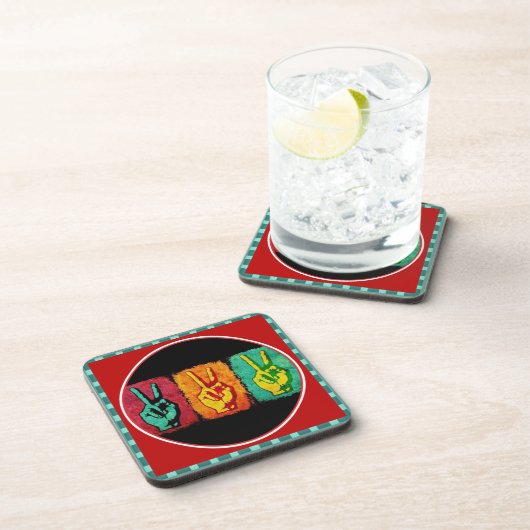 Peace Beverage Coaster Getränkeuntersetzer (Rechte Seite)