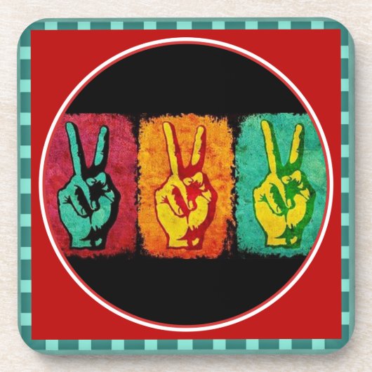 Peace Beverage Coaster Getränkeuntersetzer (Vorderseite)