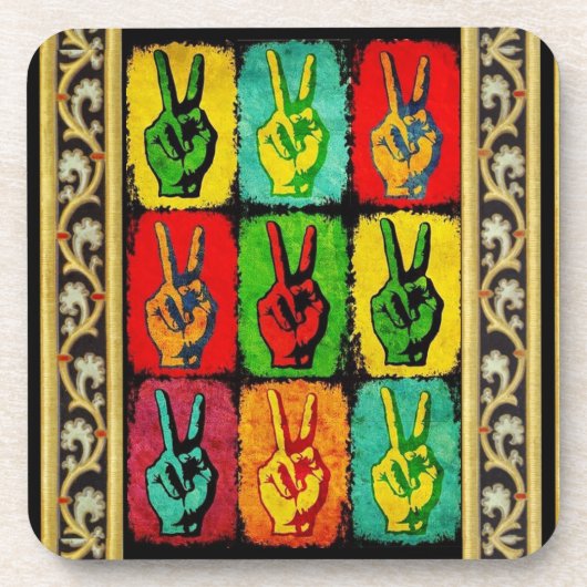 Peace Beverage Coaster Getränkeuntersetzer (Vorderseite)