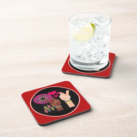 Peace Beverage Coaster Getränkeuntersetzer (Rechte Seite)
