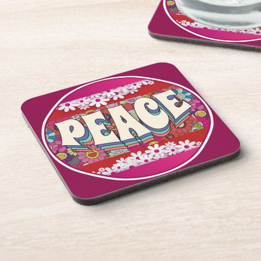 Peace Beverage Coaster Getränkeuntersetzer (Linke Seite)