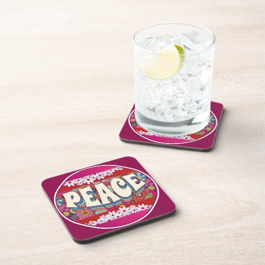 Peace Beverage Coaster Getränkeuntersetzer (Rechte Seite)