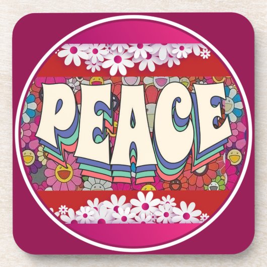 Peace Beverage Coaster Getränkeuntersetzer (Vorderseite)