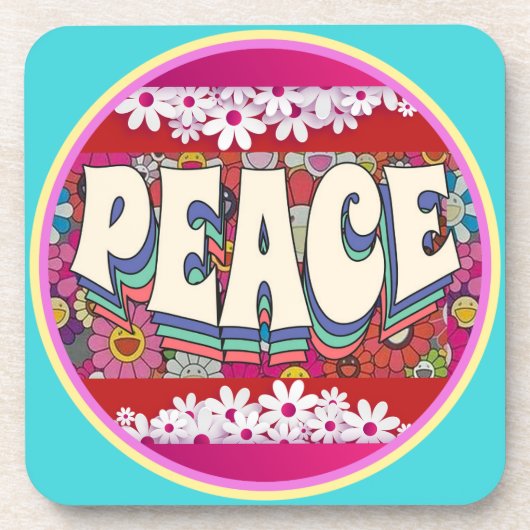 Peace Beverage Coaster Getränkeuntersetzer (Vorderseite)