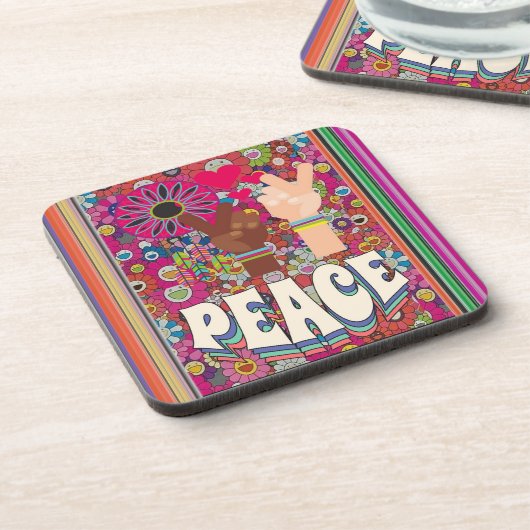 Peace Beverage Coaster Getränkeuntersetzer (Linke Seite)