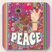 Peace Beverage Coaster Getränkeuntersetzer (Vorderseite)