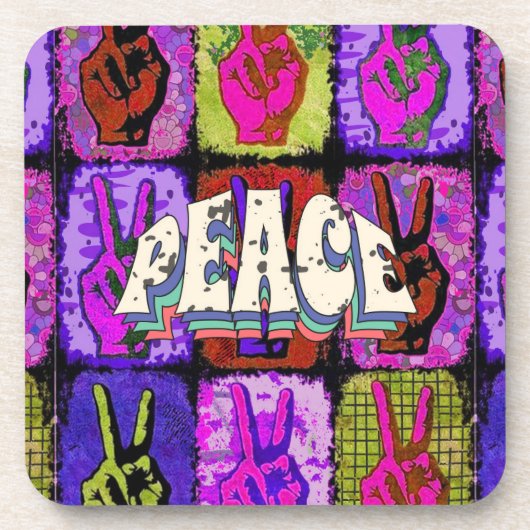 Peace Beverage Coaster Getränkeuntersetzer (Vorderseite)