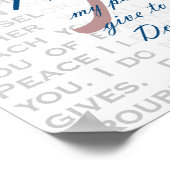 Peace Bible Verse auf Christlicher Printwerbung Poster (Ecke)