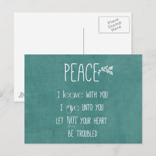 Peace Bible Verse Postkarte (Vorne/Hinten)