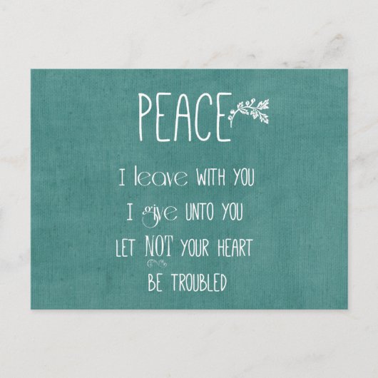 Peace Bible Verse Postkarte (Vorderseite)