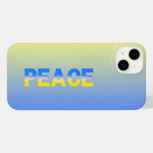 PEACE blau und gelb Ukraine Inspiriert moderne Chi iPhone 14 Plus Hülle