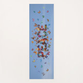 PEACE Blue Sky Butterflies | Motivational Hope Joy Yogamatte (Vorderseite)