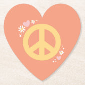 Peace Blume Power Liebe Party Untersetzer 60er Jah (Vorderseite)