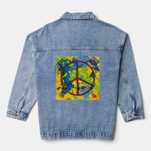 Peace Boho Denim Jacket Jeansjacke (Rückseite)