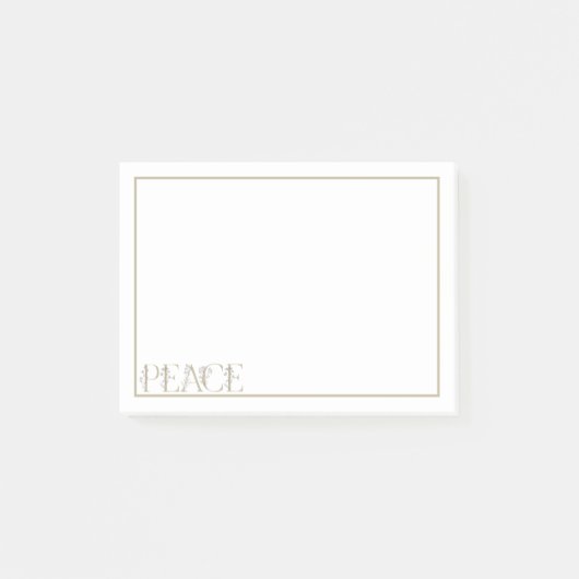 Peace Botanical Elegante Post-it Klebezettel (Vorderseite)