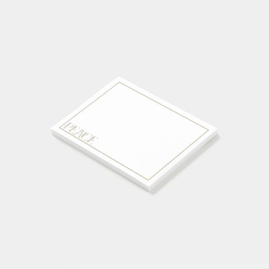 Peace Botanical Elegante Post-it Klebezettel (angewinkelt)