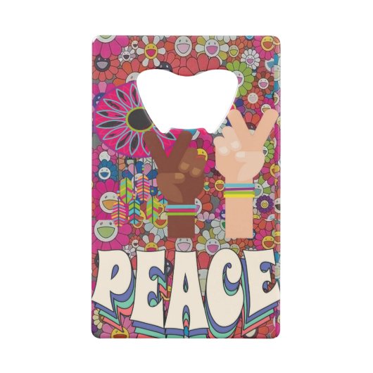 Peace Bottle Opener Geldbeutel Flaschenöffner (Rückseite)
