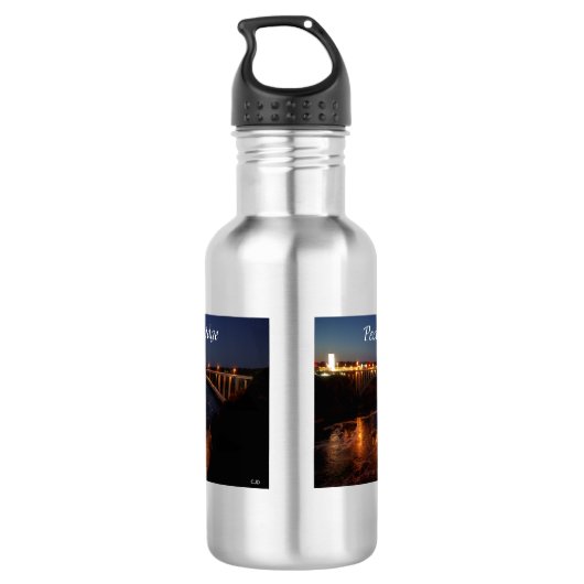 Peace Bridge Wasserflasche (Rückseite)