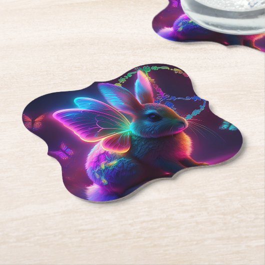 Peace Bunny Untersetzer (angewinkelt)