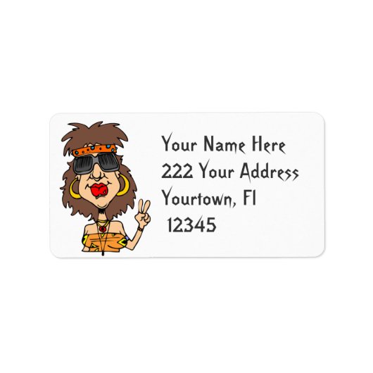 Peace Bus Retro Address Label Adressaufkleber (Vorne)
