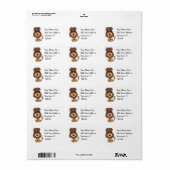 Peace Bus Retro Address Label Adressaufkleber (Vorne)