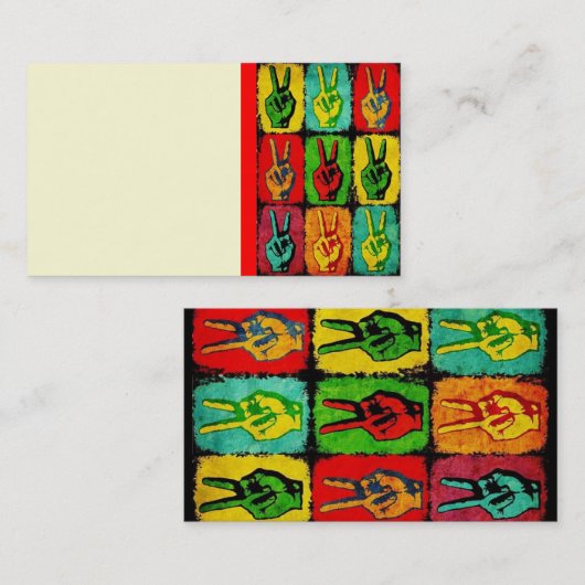 Peace Business Card Visitenkarte (Vorne/Hinten)