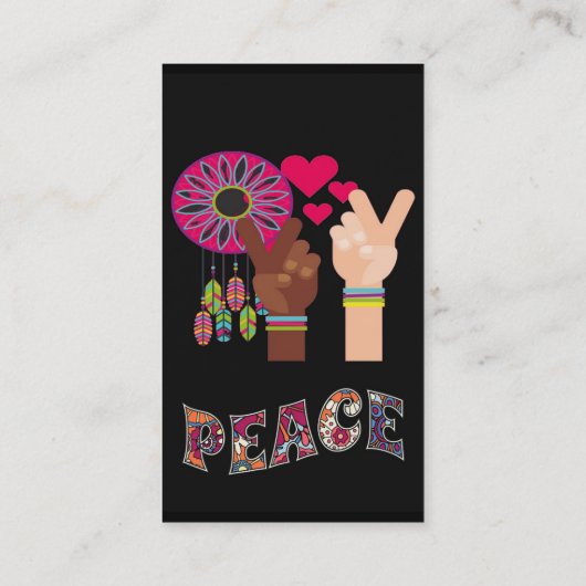 Peace Business Card Visitenkarte (Rückseite)