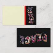 Peace Business Card Visitenkarte (Vorne/Hinten)