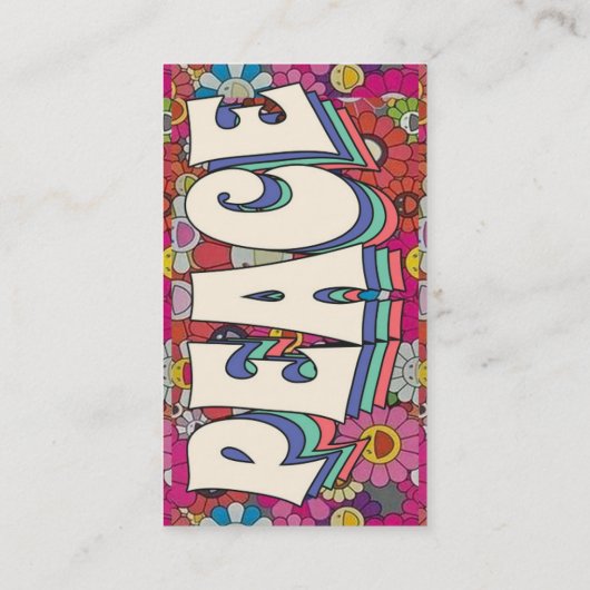 Peace Business Card Visitenkarte (Rückseite)