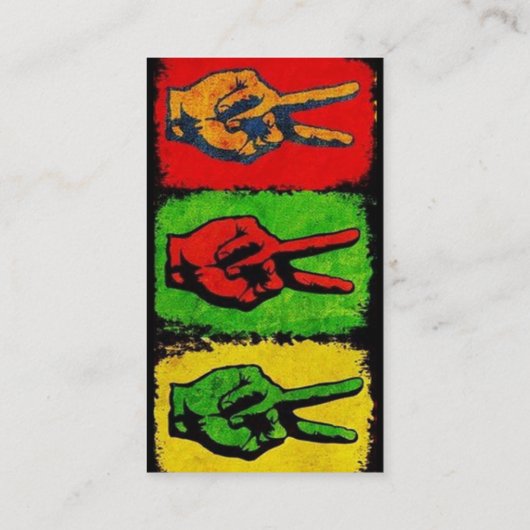 Peace Business Card Visitenkarte (Rückseite)