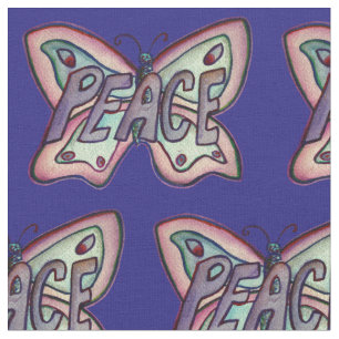 Peace Butterfly Inspiration Kunststoffe Stoff