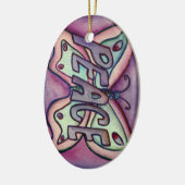 Peace Butterfly Word Kunstschatz Vernissage Keramikornament (Links)