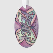 Peace Butterfly Word Kunstschatz Vernissage Ornament (Vorderseite)