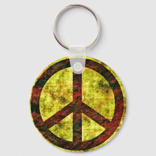 Peace Button Schlüsselanhänger (Vorderseite)