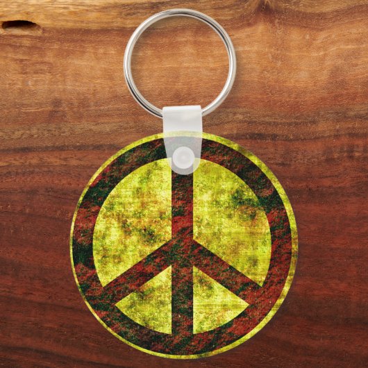 Peace Button Schlüsselanhänger (Vorderseite)