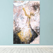 Peace Canvas Print White Dove - Abstrakte Malerei Leinwanddruck (Insitu (Holzboden))