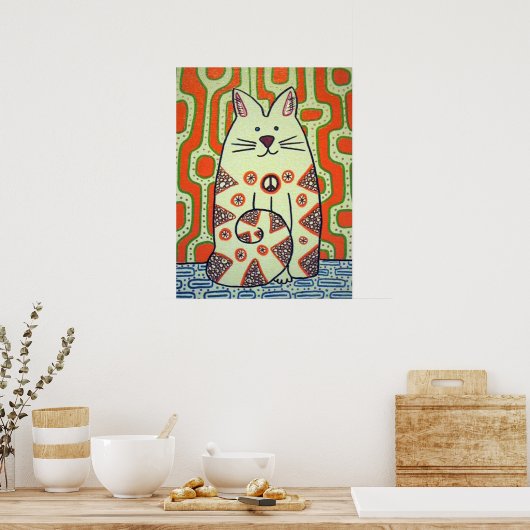 Peace Cat Poster (Küche)